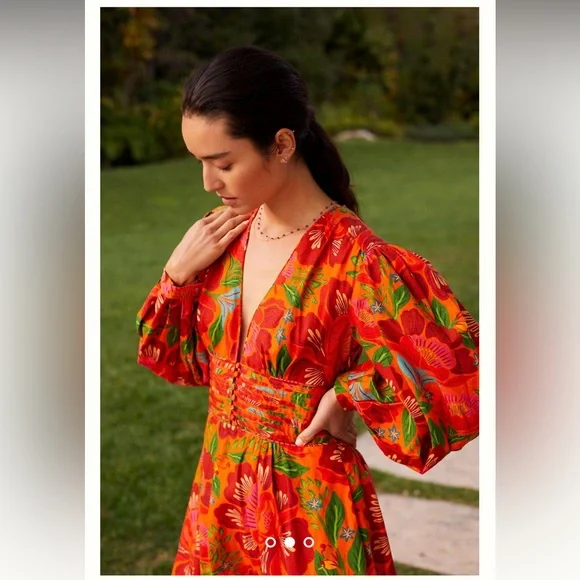 Farm Rio Tropical Midi Dress - Picture 2 of 6